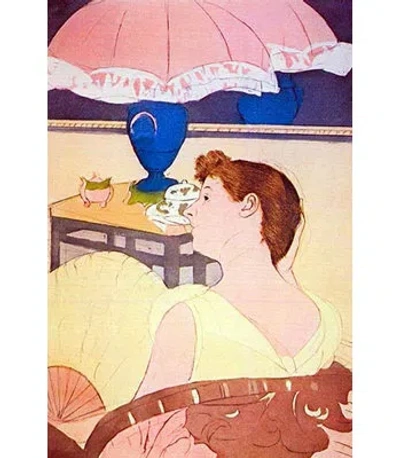 Buyenlarge 'the Lamp' By Mary Cassatt Painting Print In Yellow;pink