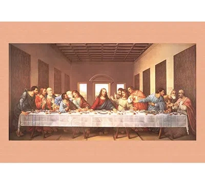 Buyenlarge 'the Last Supper' By Michaelangelo Painting Print In Brown;gray;red