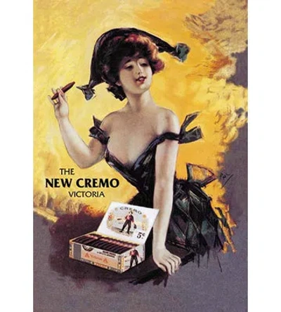 Buyenlarge 'the New Cremo Victoria Cigar' By Jean De Paleologue Vintage Advertisement In Brown;yellow