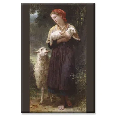 Buyenlarge 'the Newborn Lamb' Painting Print On Wrapped Canvas In Brown
