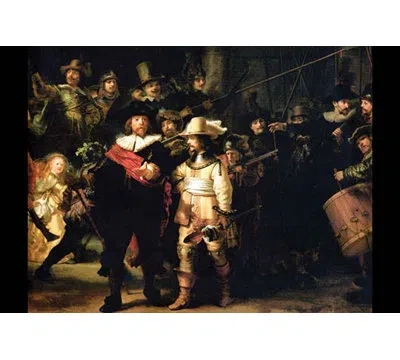Buyenlarge 'the Night Watch Detail' By Rembrandt Van Rijn Painting Print In Multi
