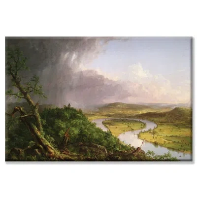 Buyenlarge 'the Oxbow. Holyoke, Massachusetts' By Thomas Cole Painting Print In Green;gray