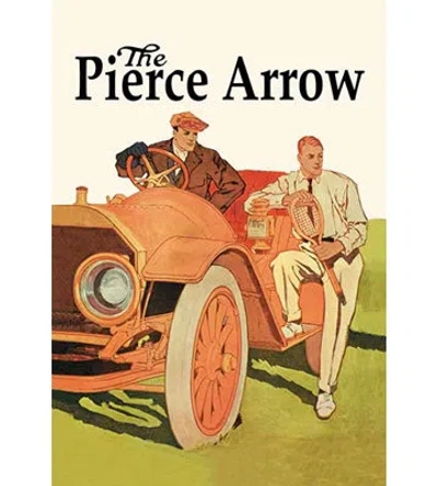 Buyenlarge 'the Pierce-arrow By Edward Penfield' Vintage Advertisement In Green;orange