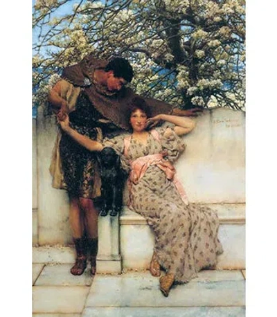 Buyenlarge 'the Promise Of Spring' By Lawrence Alma-tadema Painting Print In Blue;brown;beige