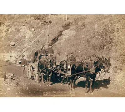 Buyenlarge The U.s. Paymaster And Guards On Deadwood Road To Ft. Meade By John C.h. Grabill - Unframed Photogra In Brown