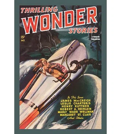 Buyenlarge Thrilling Wonder Stories: Sheena And The X Machine Vintage Advertisement In Brown;green;orange