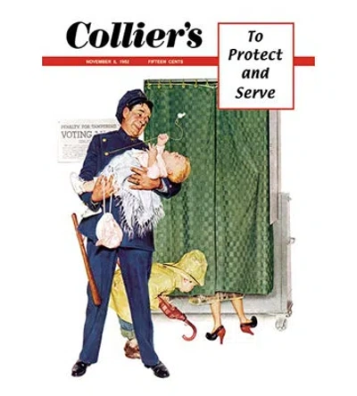 Buyenlarge To Protect And Serve By Colliers Vintage Advertisement In Blue;green