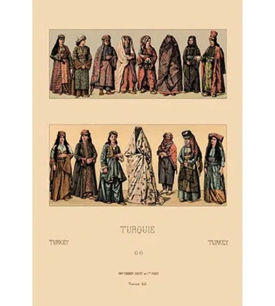 Buyenlarge 'traditional Turkish Women' By Auguste Racinet Graphic Art In Beige