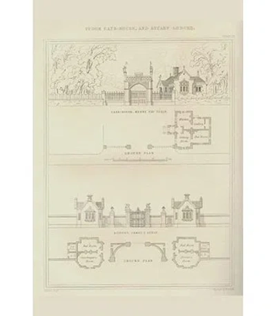 Buyenlarge Tudor Gate House And Stuart Lodges - Graphic Art Print In Black
