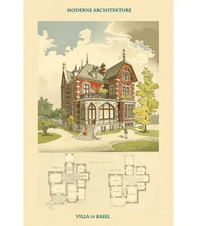 Buyenlarge 'villa In Basel Basle Switzerland' By Jung Painting Print In Brown;green