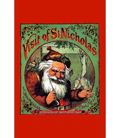 Buyenlarge 'visit Of St. Nicholas' By Thomas Nast Painting Print In Green;red