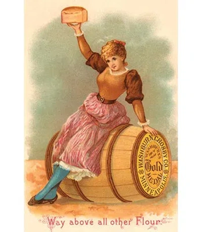 Buyenlarge 'washburn Crosby Flour' Vintage Advertisement In Blue;brown;pink