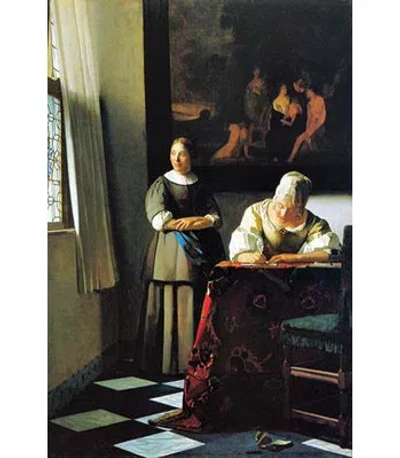 Buyenlarge 'woman With Messenger' By Johannes Vermeer Painting Print