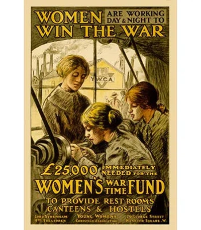 Buyenlarge 'women Are Working Day And Night' By Witherby And Co Vintage Advertisement In Brown