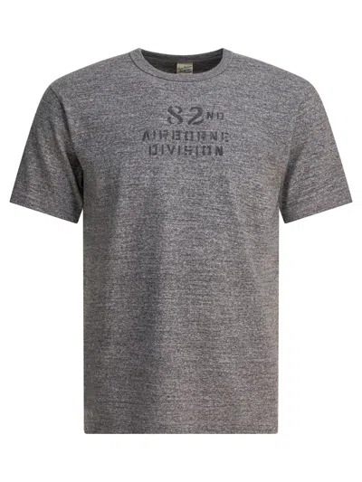 Buzz Rickson's "82nd Airborne Division" T-shirt In Gray