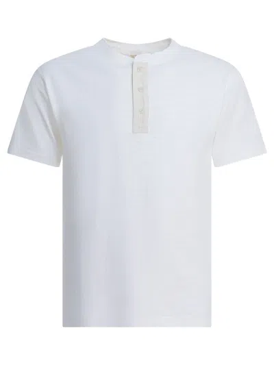 Buzz Rickson's Cotton T-shirt With Buttons T-shirts White