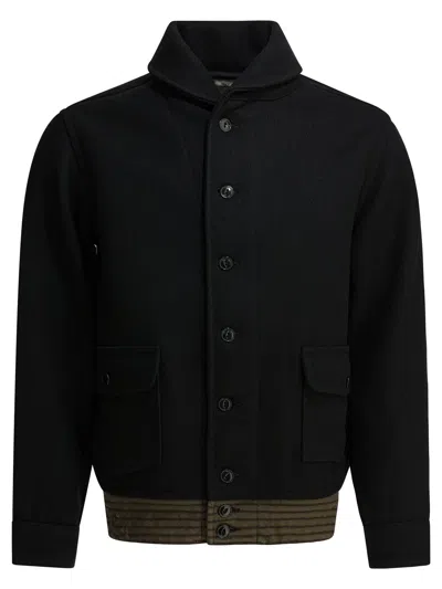 Buzz Rickson's Wool Bomber Jacket In Black