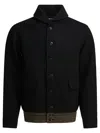 Buzz Rickson's Wool Bomber Jacket Jackets And Coats Black In Black