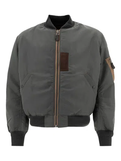 BUZZ RICKSON'S LOGO-PRINT BOMBER JACKET