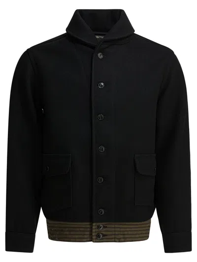 Buzz Rickson's Wool Bomber Jacket Jackets And Coats Black In Multi