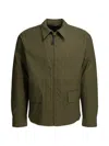 Buzz Rickson's Zip-up Flap-pocket Shirt Jacket In Green