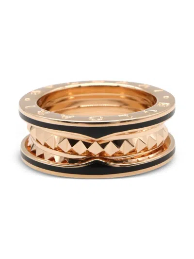 Pre-owned Bvlgari 10's 18kt Rose Gold B-zero1 Lock Ring