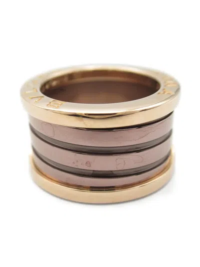 Pre-owned Bvlgari 10's 18kt Rose Gold B-zero1 Roma Ring