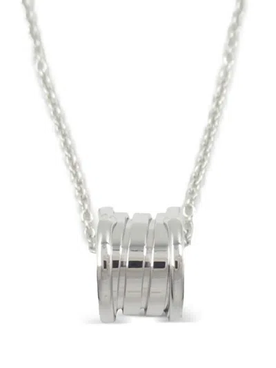 Pre-owned Bvlgari 10's 18kt White Gold B-zero Necklace In 银色