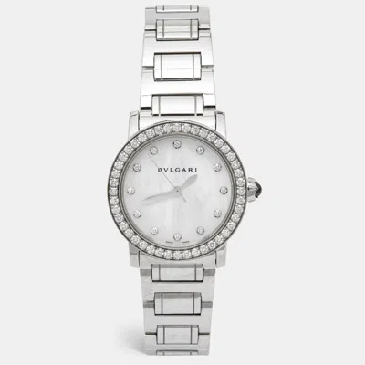 Pre-owned Bvlgari 102375 Women's Wristwatch 33 Mm In Silver