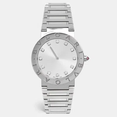 Pre-owned Bvlgari 103696 Women's Wristwatch 33 Mm In Silver
