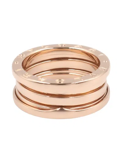 Pre-owned Bvlgari 10s 18k Rose Gold B-zero1 Ring