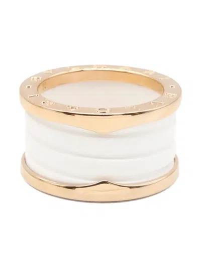 Pre-owned Bvlgari 10s 18k Rose Gold B-zero1 Ring In Pink