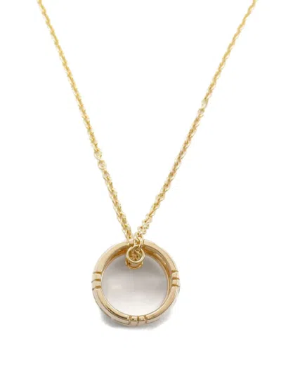 Pre-owned Bvlgari 10s 18k Rose Gold Parentesi Necklace In 粉色