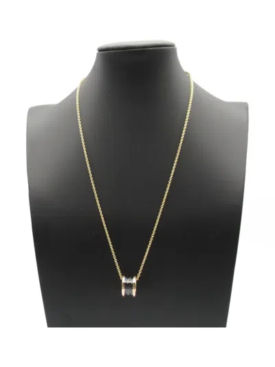 Pre-owned Bvlgari 10s 18k Yellow Gold B-zero1 Necklace