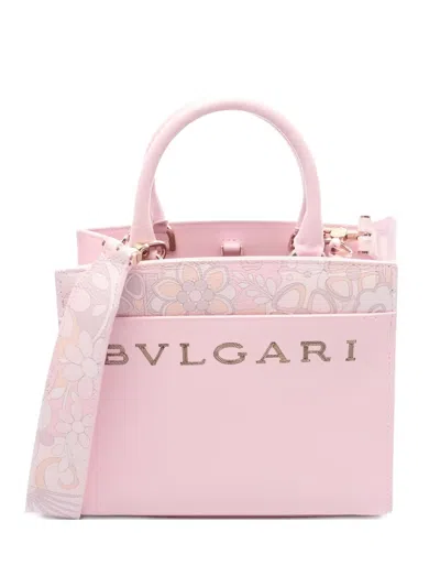 Pre-owned Bvlgari 10s Floral-pattern Tote Bag In Pink