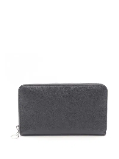 Pre-owned Bvlgari 10s Leather Wallet In Black