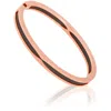 Bvlgari 18 Kt Rose Gold B.zero1 Bangle Bracelet With Black Ceramic