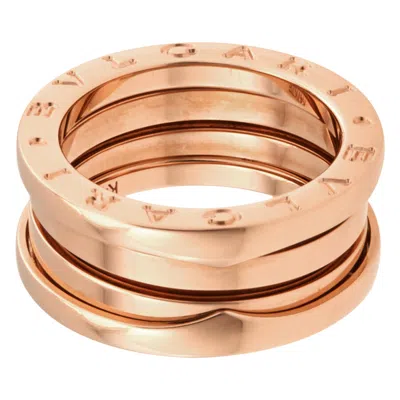 Bvlgari 18 Kt Rose Gold B.zero1 Three-band Ring