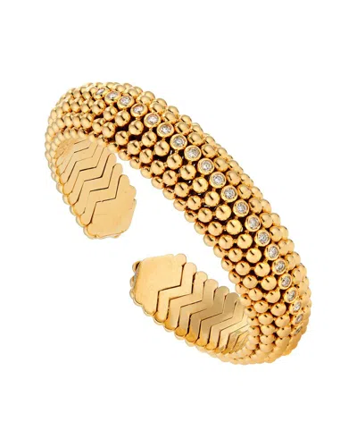 Pre-owned Bvlgari 18k 1.00 Ct. Tw. Diamond Beaded Bracelet (authentic Pre-loved)