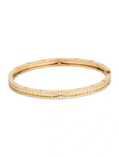 Pre-owned Bvlgari 18k 1.04ctw B.zero1 Bracelet, 6.75" In Multi