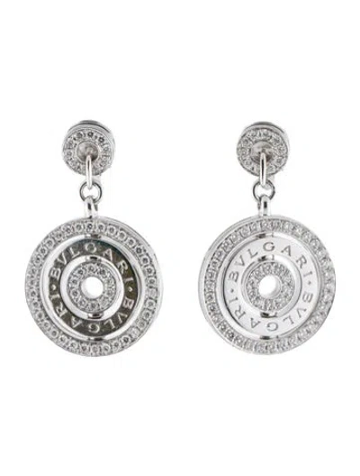 Pre-owned Bvlgari 18k 1.08ctw Diamond Astrale Cerchi Drop Earrings In Multi