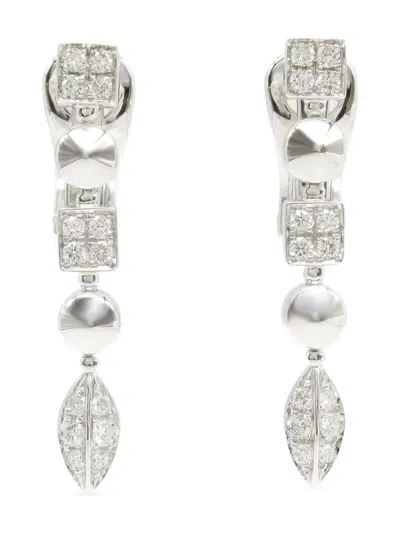 Pre-owned Bvlgari 18k White Gold Diamond Earrings