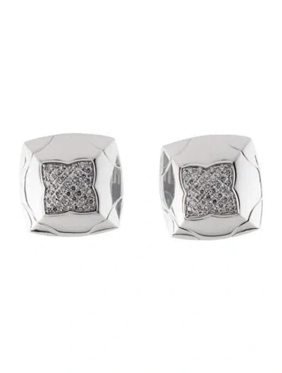 Pre-owned Bvlgari 18k 1.44ctw Diamond Pyramid Clip-on Earrings In Multi