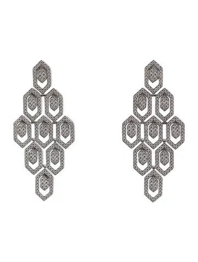 Pre-owned Bvlgari 18k 5.11ctw Diamond Serpenti Drop Earrings In Multi