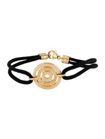 Pre-owned Bvlgari 18k Astrale Cerchi Station Cord Bracelet, 6.75" In Multi