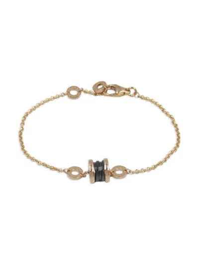 Pre-owned Bvlgari 2010s 18k Rose Gold B-zero1 Bracelet In Pink