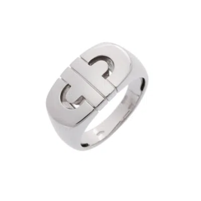 Pre-owned Bvlgari (18k) Band Ring () In White