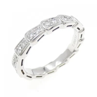 Pre-owned Bvlgari (18k) Band Ring () In White