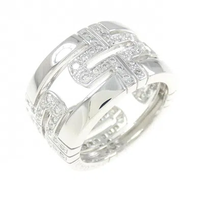Pre-owned Bvlgari (18k) Band Ring () In White