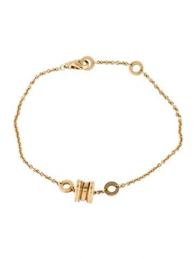 Pre-owned Bvlgari 18k B.zero1 Charm Bracelet, 7.5" In Multi